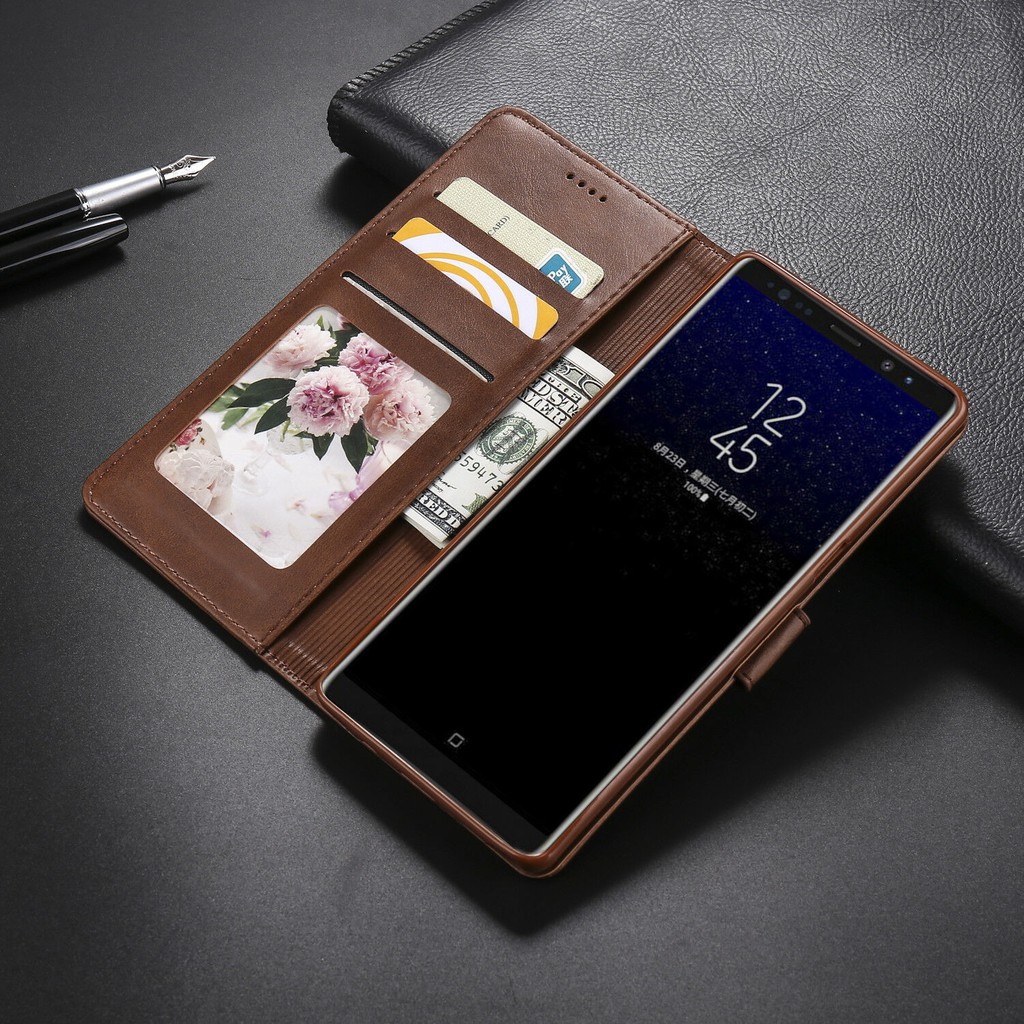 Ốp lưng da PU kèm ngăn đựng thẻ dành cho điện thoại Samsung Galaxy S6 S6edge S7 S8 S9+ S7edge | BigBuy360 - bigbuy360.vn