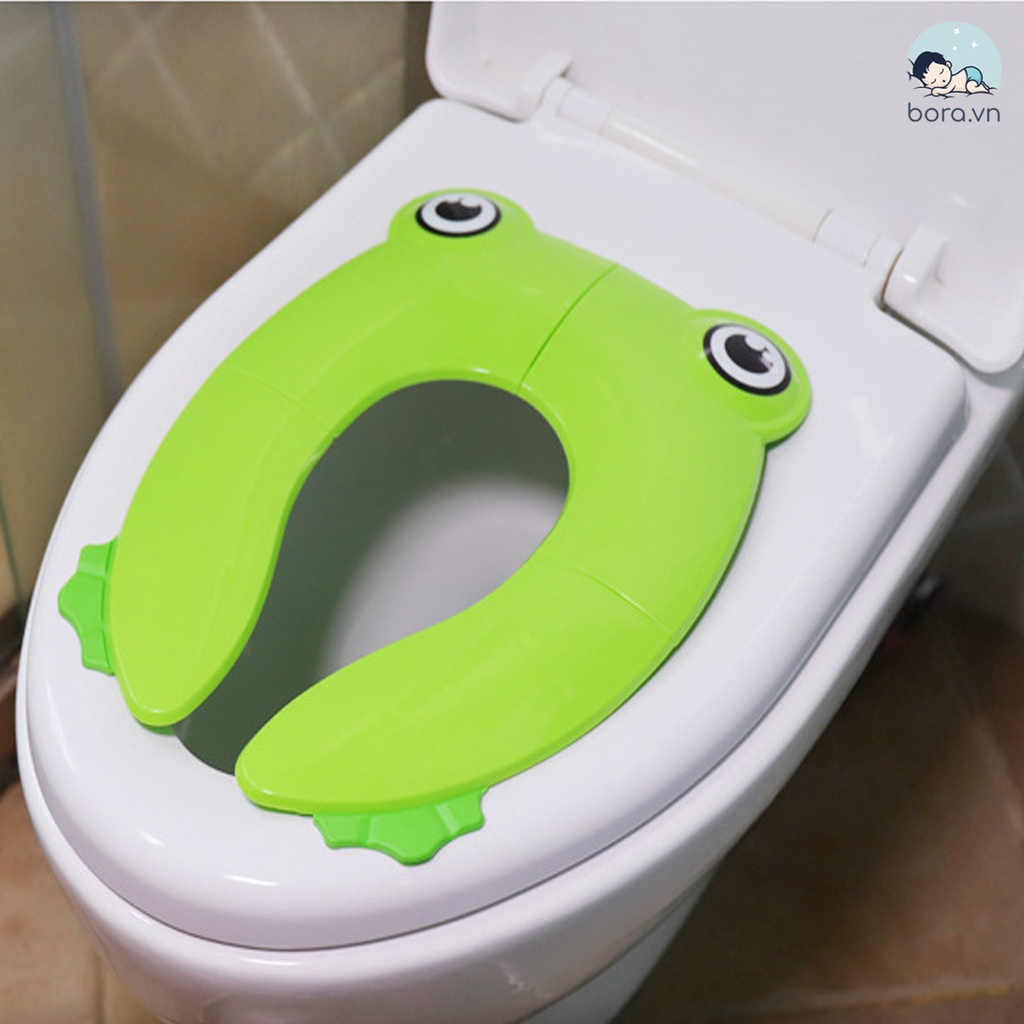 Nắp thu gọn bồn cầu cho bé đi vệ sinh có thể gắp gọn mang đi