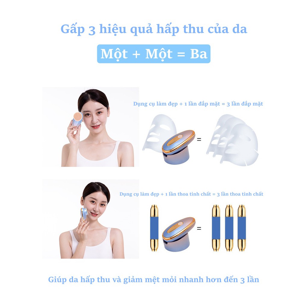 Máy rửa mặt cảm biến massage nhiệt trẻ hóa da cao cấp LSM-622-LingShiman [Nhập khẩu] | BigBuy360 - bigbuy360.vn