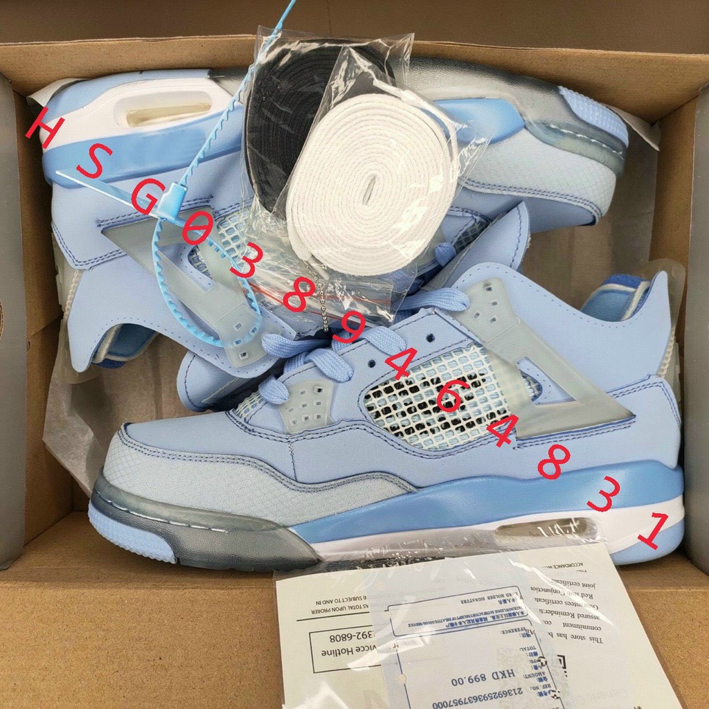 Giày J 4 retro off white kem, Xanh dương, Trắng full , Xanh Ngọc ,Giày sneaker J4 siêu hot | BigBuy360 - bigbuy360.vn