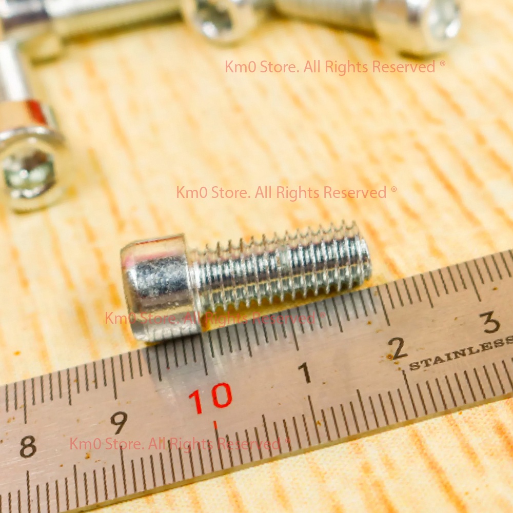 Bộ 02 Ốc Lục Giác Chân Kính Chiếu Hậu Xe Máy 08 Ly