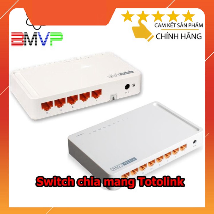 💚  Switch chia mạng Giga 1000Mbps Totolink 5 Port, 8 Port Gigabit - Hàng chính hãng