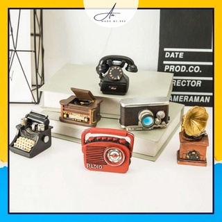 Mô hình mini retro trang trí bàn làm việc, decor phông chụp ảnh sản phẩm, phong cách cổ điển