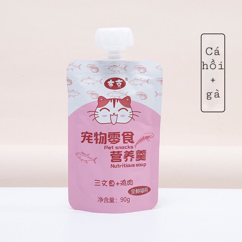 [Mã 155FMCGSALE giảm 7% - tối đa 100K đơn 500K] Súp dinh dưỡng Nutritious cho mèo gói 90g
