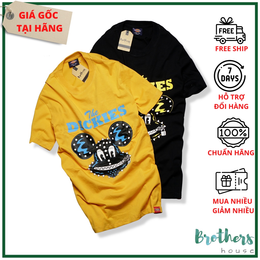 |Vải đẹp|Áo thun nam Dickie in hình chuột mickey trẻ trung dễ thương, vải cotton thoáng mát