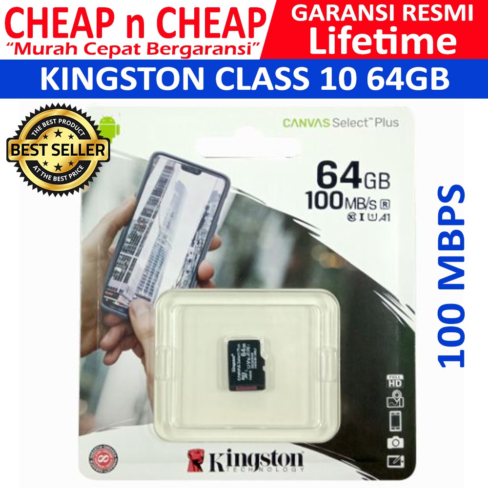 Thẻ Nhớ Kingston Class 10 64gb Micro Sd 100mbps