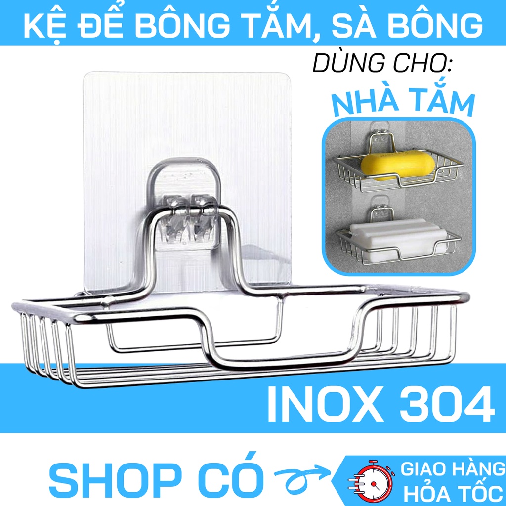 Kệ Để Xà Bông Inox Dán Tường - Inox 304 Sáng Bóng, Bền Đẹp, Sang Trọng - OENON