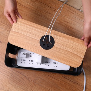 Hộp đựng ổ cắm điện có nắp gỗ tiện dụng chất lượng cao