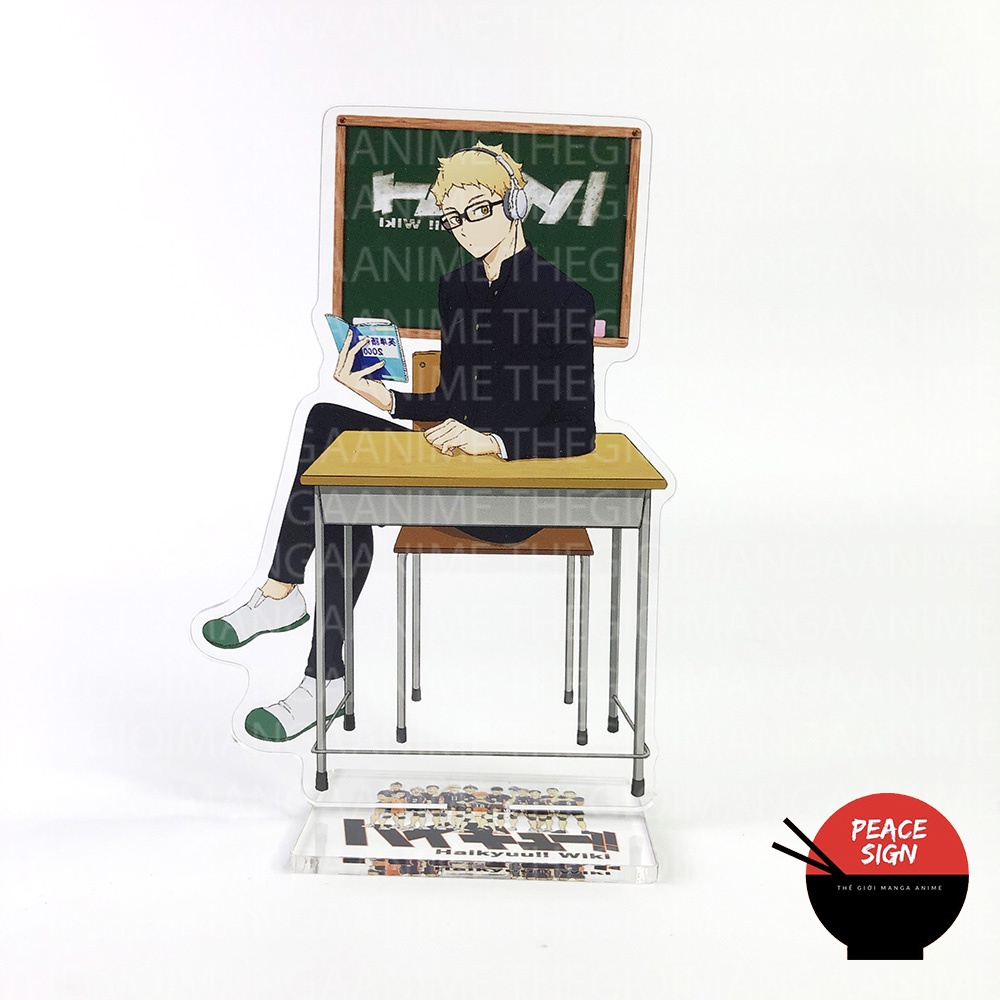 Standee Haikyuu!! ver BÀN HỌC mô hình Vua bóng chuyền tượng anime mica chibi trang trí trưng bày
