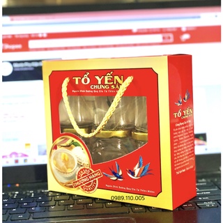 Túi quà tặng đựng 6 hũ chưng yến 70ml - không khay