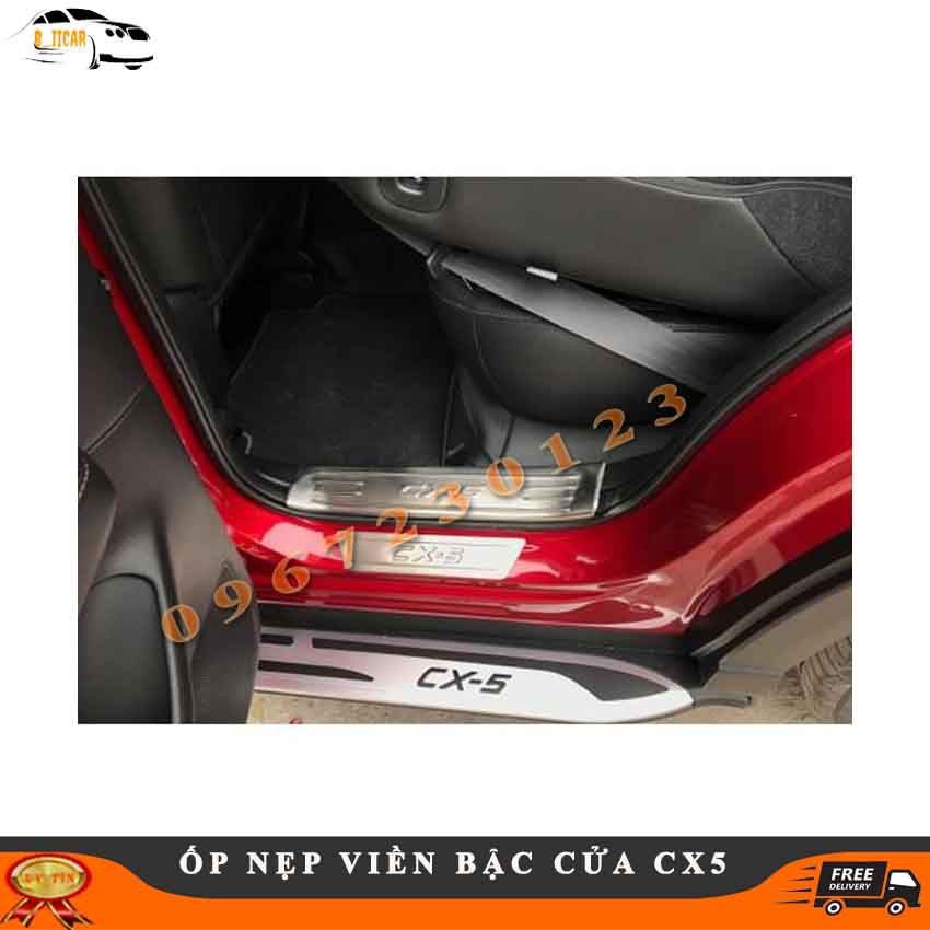 Ốp Bậc Cửa Trong Ngoài Mazda Cx5 2018 -2021 Inox 304