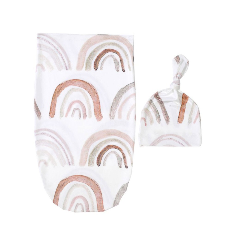 Chăn Quấn Kèm Nón Bằng Cotton Mềm Mại Cho Bé Sơ Sinh