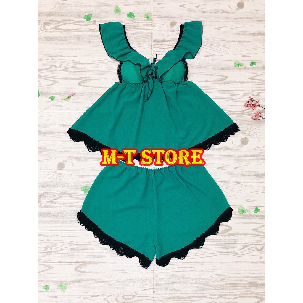 Đồ ngủ voan sexy phối ren cực gợi cảm free size 40-60 ký, vải mỏng mát kiểu dáng sexy quyến rũ có mút ngực siêu sang | BigBuy360 - bigbuy360.vn
