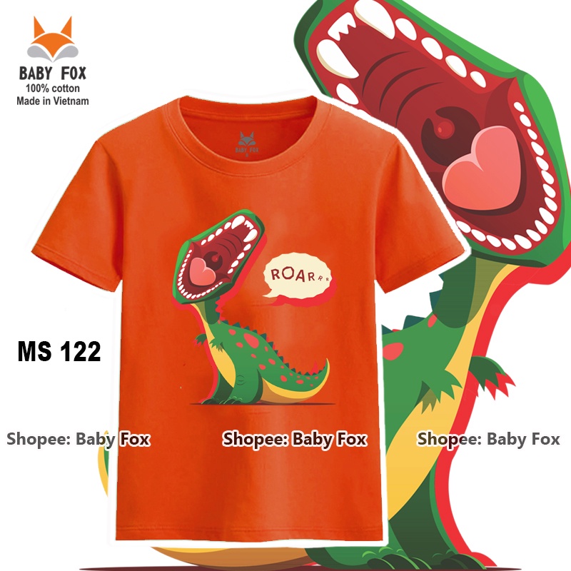 Áo thun bé trai 100% cotton loại tốt, áo phông thương hiệu BABY FOX size nhí, trung, đại  f
