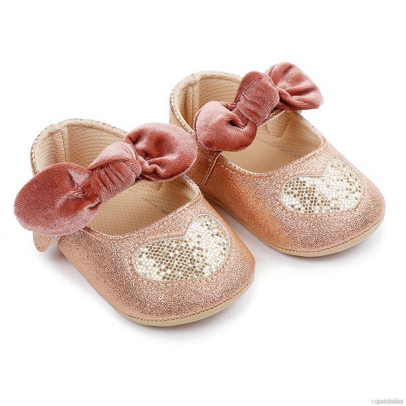 Sandal da trang trí nơ thời trang mùa hè đáng yêu dành cho bé gái