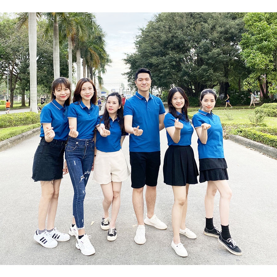 Áo thun Polo nữ SAVANI Coolmax màu xanh tín than trẻ trung, form ôm chuẩn, co giãn mát nhẹ PLN403-3