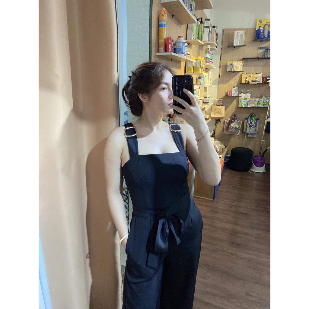 JUMPSUIT NỮ DÀI MÀU ĐEN XUẤT XỊN