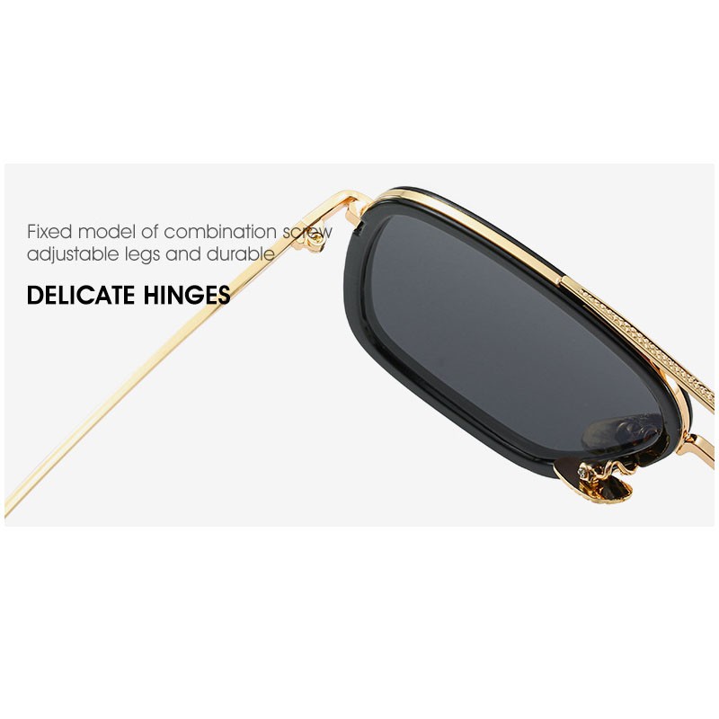 Kính mát Tony Stark/Iron Man bằng kim loại thời trang cho nam