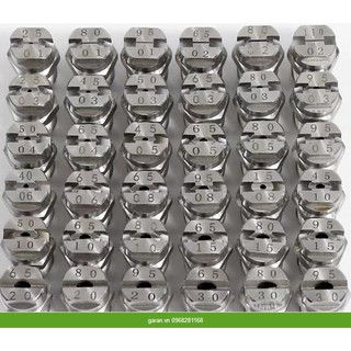 Béc Phun Nước Rửa Xe Hình Quạt Phẳng Inox 304 Chính Hãng ren ngoài 13mm 1/4" DN08