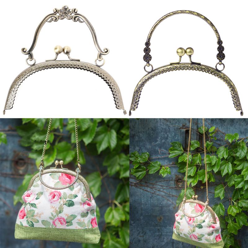 1 Khung Kim Loại Hình Nụ Hôn DIY 16 5cm Cho Túi Xách