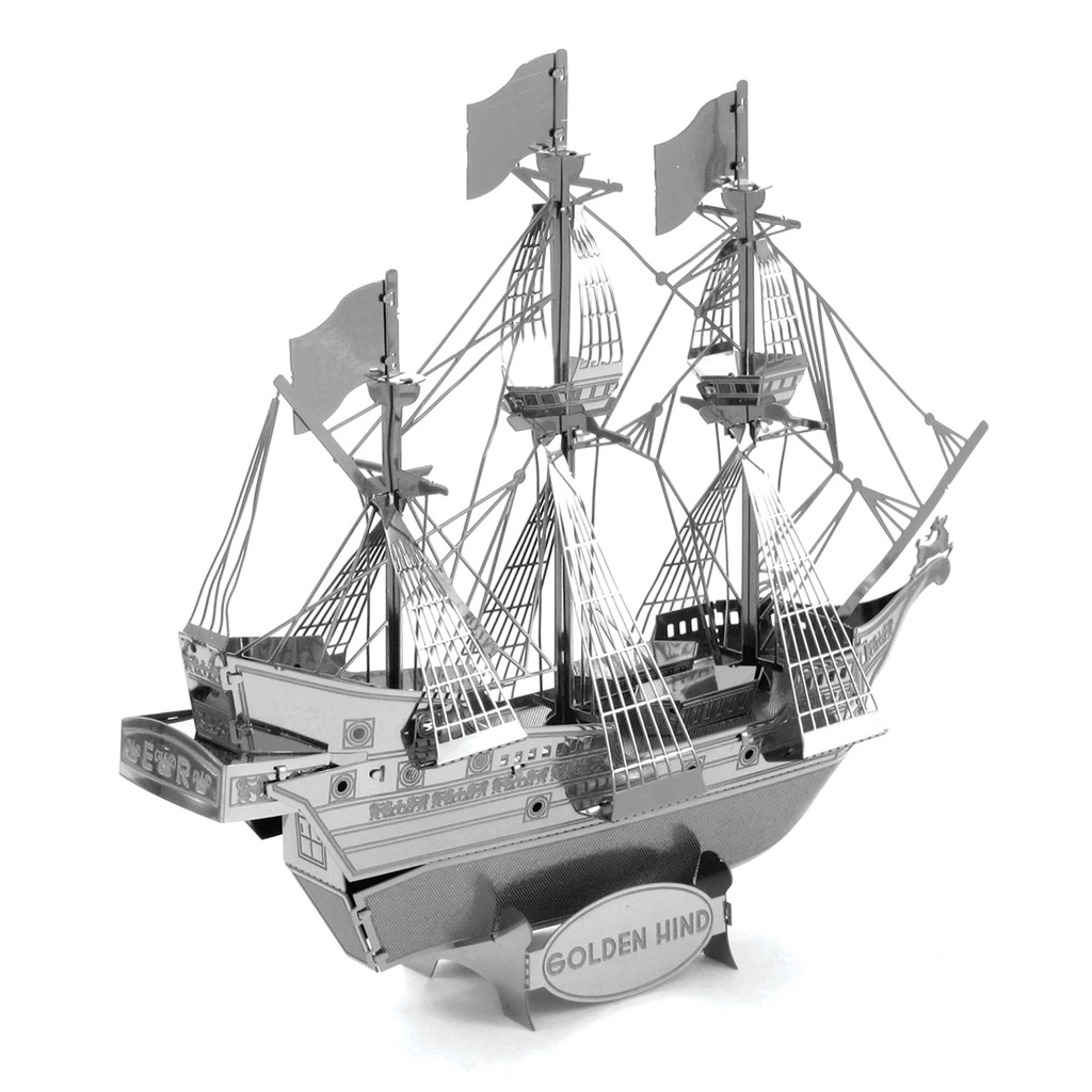 Đồ Chơi Mô Hình Kim Loại 3D Lắp Sẵn: Thuyền Golden Hind - EDC STUFF shop