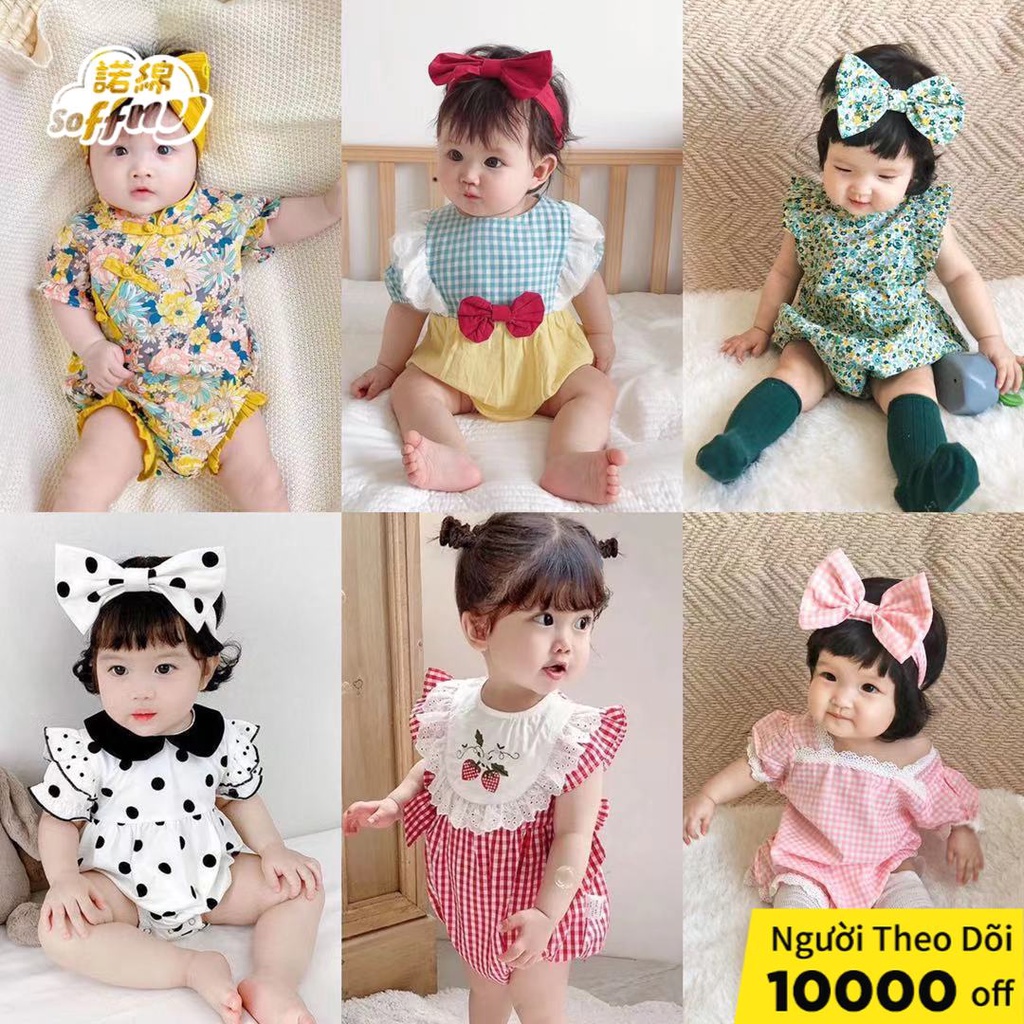 Áo liền quần SOFFNY phong cách Nhật Hàn công chúa xinh xắn dành cho em bé