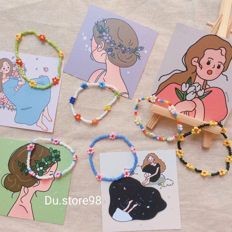 Vòng hạt cườm hoa cúc