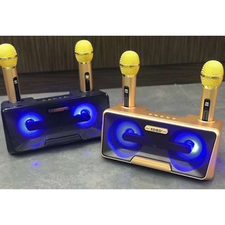 (giá rẻ bất ngờ) LOA KARAOKE BLUETOOTH SDRD SD-301 TẶNG 2 MIC KHÔNG DÂY SIÊU HAY