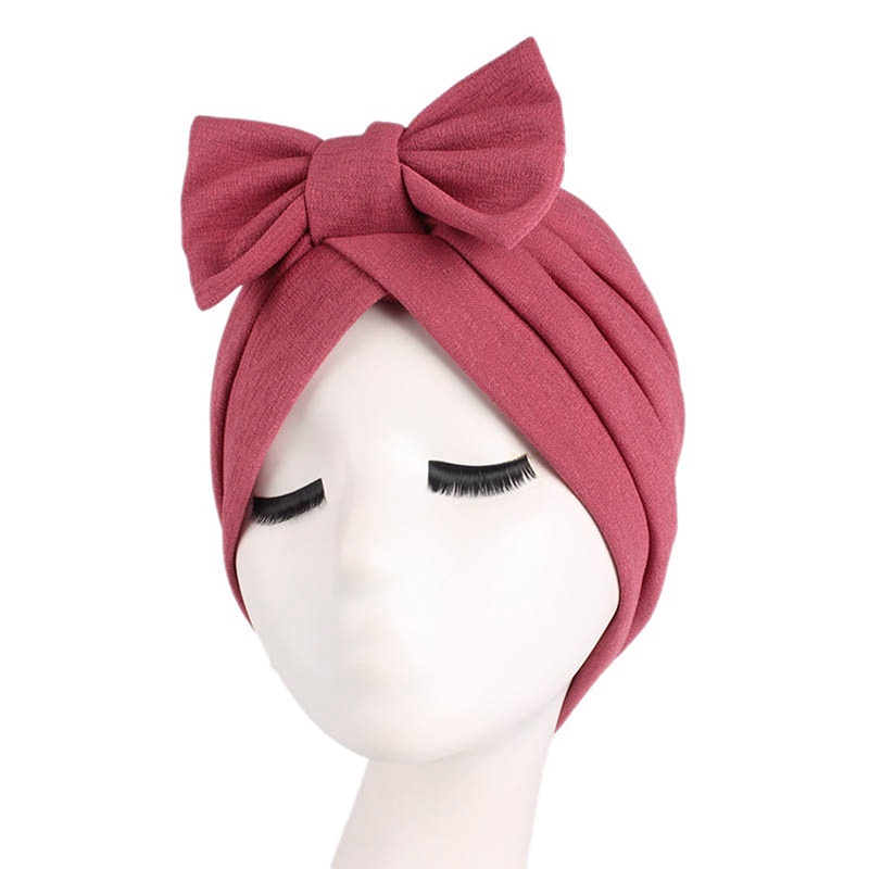 Mũ Turban Trùm Đầu Phối Nơ Phong Cách Hồi Giáo Dành Cho Nữ