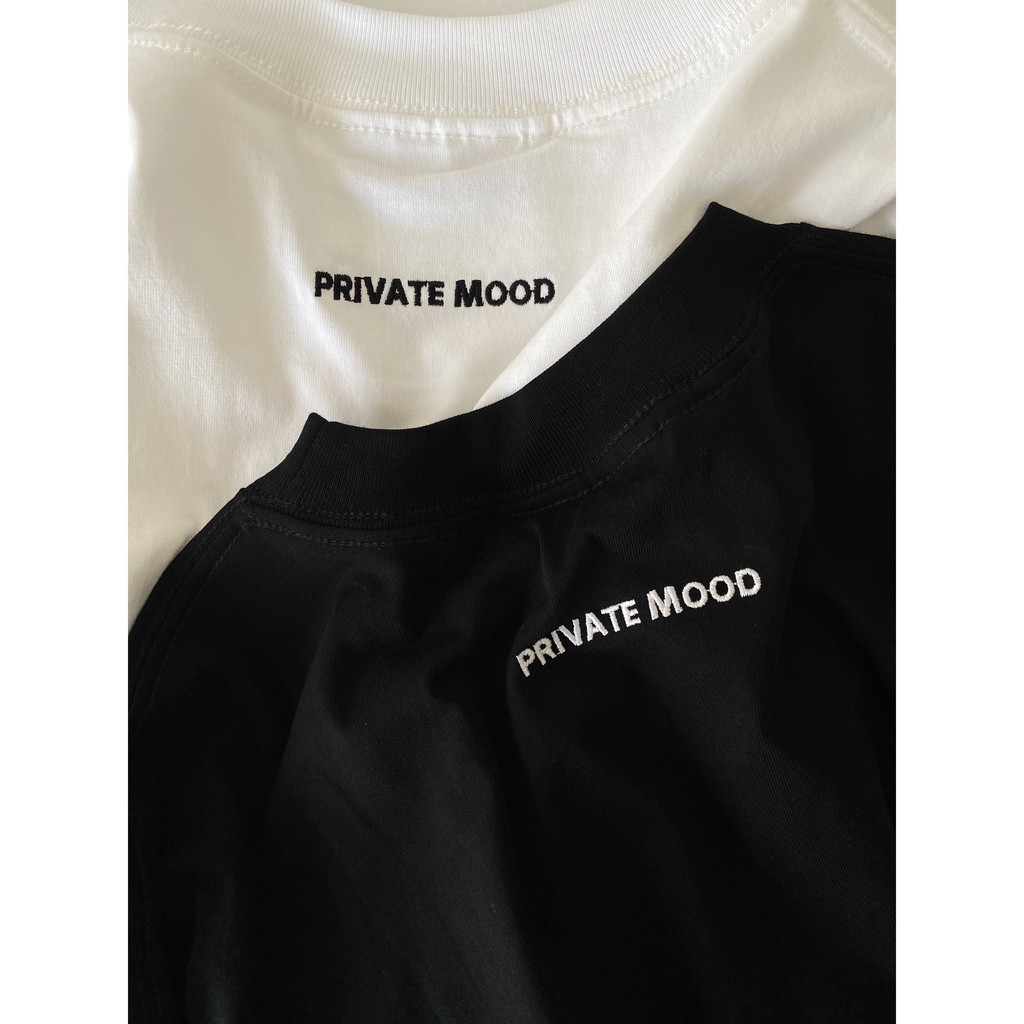 Áo thun PRIVATE MOOD® Letter Basic Logo Black/White | BigBuy360 - bigbuy360.vn