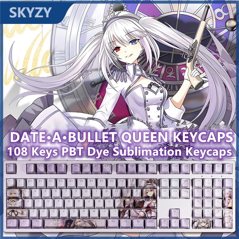 QUEEN Keycaps Cherry Hồ sơ Anime DATE · A · Chủ đề BULLET Thuốc nhuộm PBT Thăng hoa Bàn phím cơ truyền ánh sáng Keycap