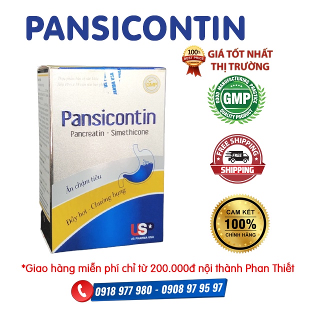 PANSICONTIN - Giảm đầy hơi, chướng bụng, ăn chậm tiêu sau bữa ăn🌈