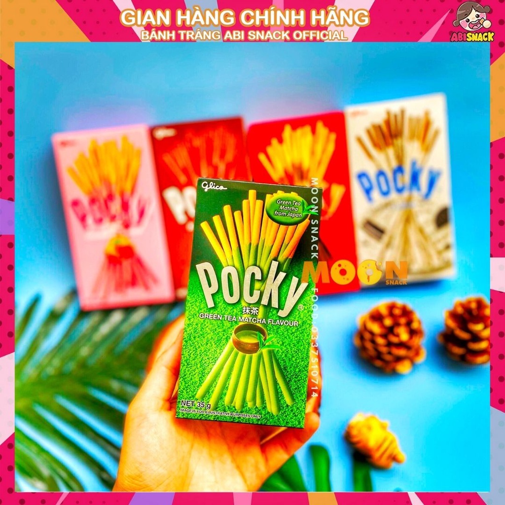 Bánh Que Gậy Phủ Socola Đủ Vị Pocky Nhập Khẩu Thái Lan Hộp 40g