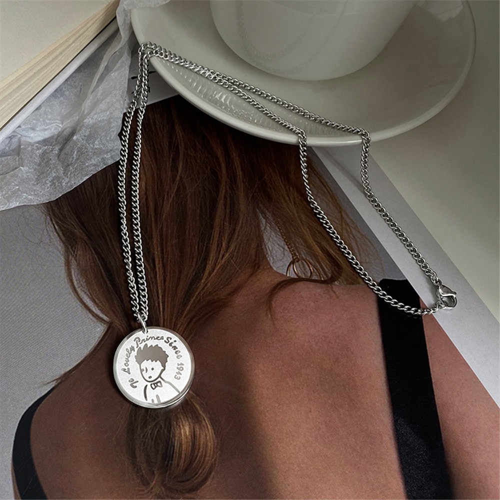 vòng cổ Mặt Tròn Phong Cách Hip Hop Cho Nam Và Nữ