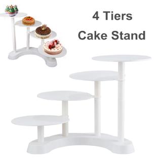 Dongxi White 4 Tier Cake Stand Plastic Cupcake Dessert Display