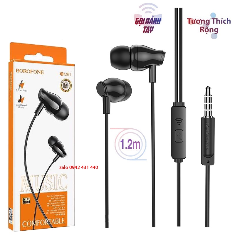 Tai nghe liền dây Borofone BM61