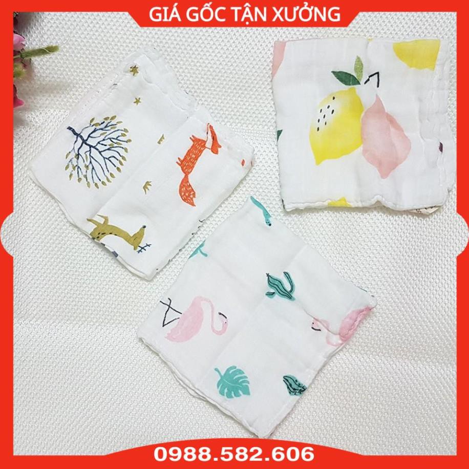 Set 3 Chiếc Khăn Sữa Sợi Tre Cho Bé Sơ Sinh - Khăn Sữa MuslinTree(3 chiếc/Túi) - BTT00160