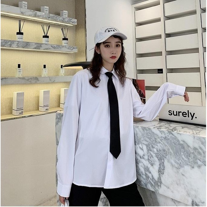 Áo sơ mi nữ hồng công sở tay dài bóp eo, chiết eo bánh bèo kiểu các hàn quốc  unisex