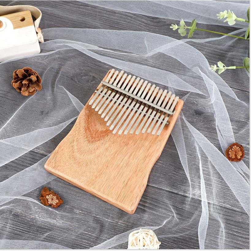 Đàn kalimba 17 phím MINTO-M17 tràm bông vàng âm vang tặng búa chỉnh âm, stick dán màu