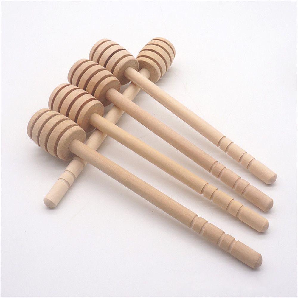 Que khuấy mật ong cán dài bằng gỗ tiện dụng cho nhà bếp