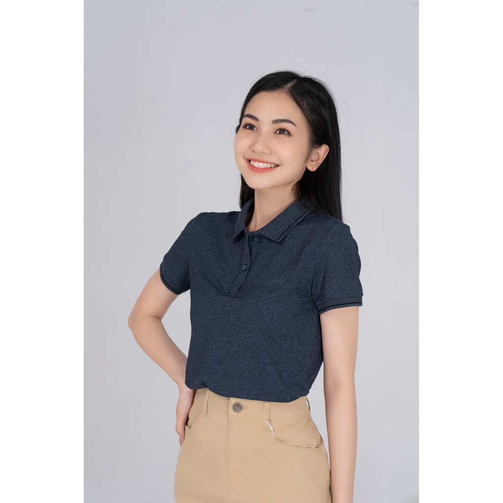 Áo Polo Nữ Form Rộng Tay Ngắn Sợi MELANGE APN4142