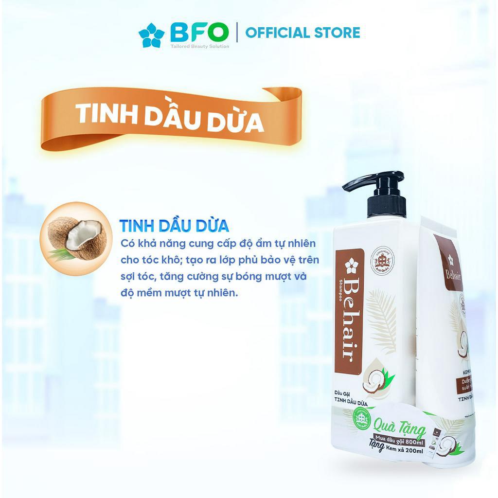 Combo Gội Xả BFO Tinh Dầu Dừa Tami Natural Cân Bằng Dưỡng Chất Giúp Kích Thích Mọc Tóc Nhanh Hơn 800ml