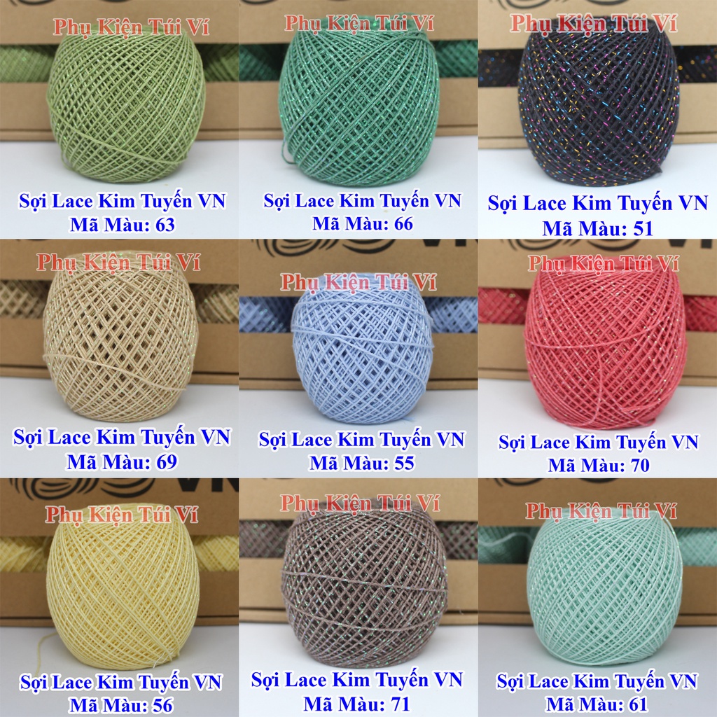 Sợi lace nhũ kim tuyến Craft Yarn Việt Nam