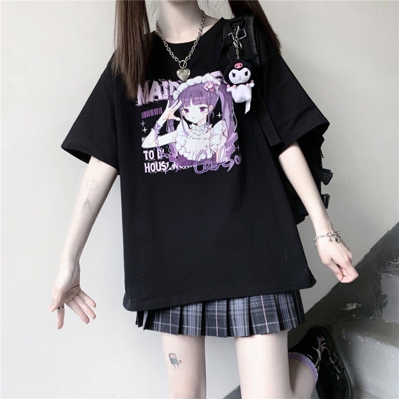 [Có sẵn] Áo Phông In Hình Maid