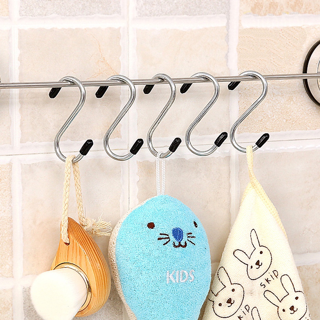 Móc treo đồ hình chữ S tiện dụng, treo mọi nơi (vỉ 4 móc)