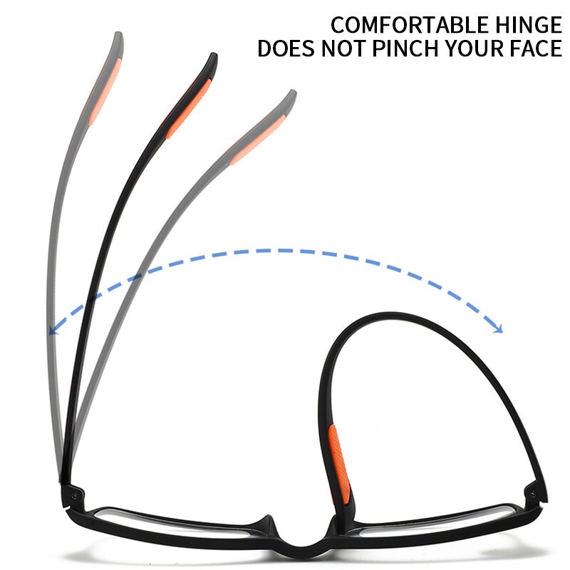 Kính Đọc Sách TR90 Gọng Nhựa Siêu Nhẹ Chống Ánh Sáng Xanh Thoải Mái Cho Nam Và Nữ