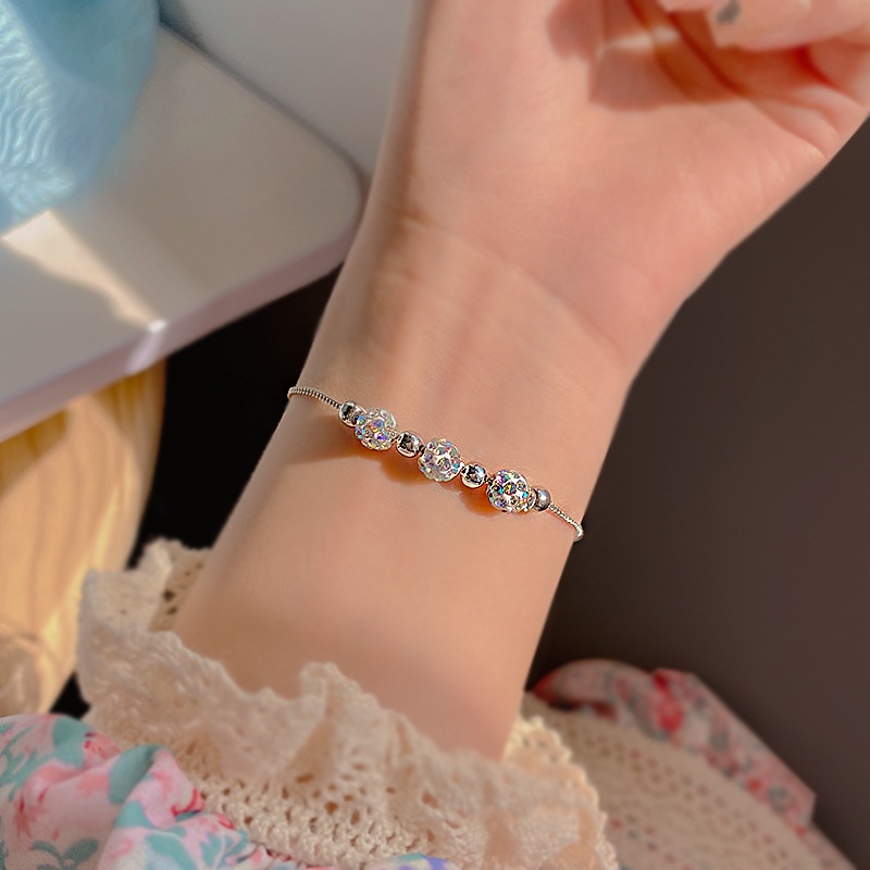 Vòng Tay Đính Hạt Kim Cương Đầy Màu Sắc Với Cảm Giác Cao Thời Trang Cá Tính Cho Bạn Nữ / Bạn Nhỏ net red