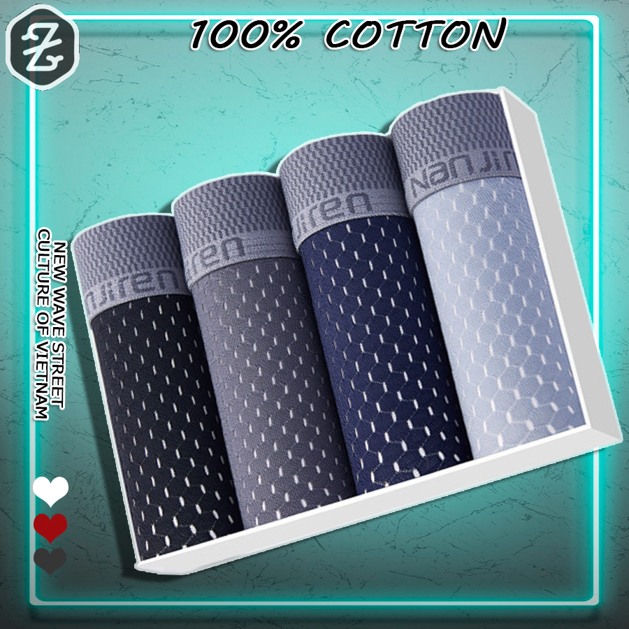 Quần lót Boxer nam vải Cotton 100% thoáng khí,co giãn cao cấp BTZ QL1