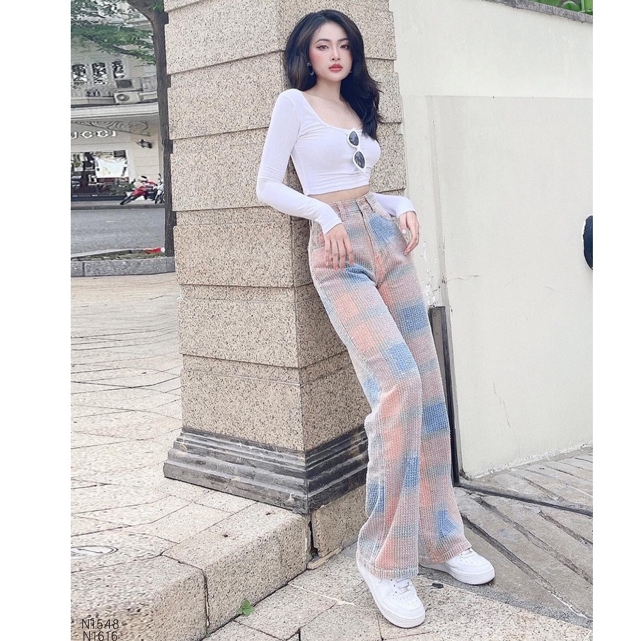 Áo Croptop,Croptop Tay Dài Cổ Vuông Chất Thun Dày Dặn