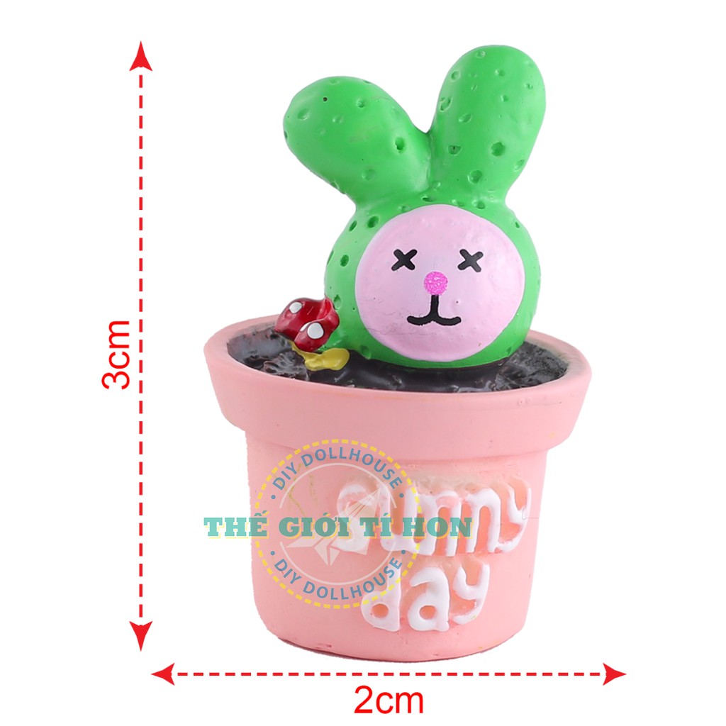 Phụ Kiện Làm Mô Hình Tự Lắp Ghép Bằng Gỗ - Charm Slime - Cây Xương Rồng Mã K1